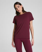 SPANX® Outpace Tee Plum Berry
