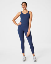 SPANXshape™ CoreLuxe 7/8 Leggings with Mid-Tummy Compression Faded Indigo