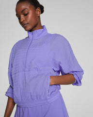 SPANX® Get Moving Textured Half Zip Amethyst
