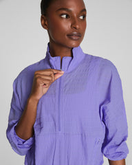 SPANX® Get Moving Textured Half Zip Amethyst
