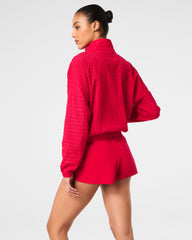 SPANX® Get Moving Textured Half Zip Spanx Red