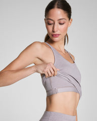 SPANXsupersmooth™ SoftStretch Rib V-Neck Shelf Tank Coastal Fog / Light Coastal Fog