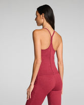 SPANXsupersmooth™ SoftStretch Rib V-Neck Shelf Tank Red Merlot Heather