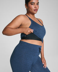 SPANXsupersmooth™ SoftStretch Rib V-Neck Shelf Tank Timeless Navy / Dark Timeless Navy