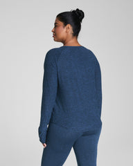 SPANX® SoftStretch V-Neck Long Sleeve Top Timeless Navy / Dark Timeless Navy