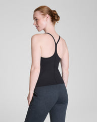 SPANXsupersmooth™ SoftStretch Rib V-Neck Shelf Tank Very Black