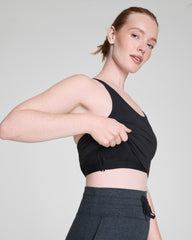 SPANXsupersmooth™ SoftStretch Rib V-Neck Shelf Tank Very Black