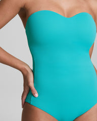 SPANXshape™ Swim Convertible Pique Bandeau One-Piece Juniper