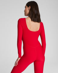 SPANXsmooth™ OnForm Open Back Long Sleeve Jumpsuit SPANX® Red