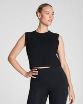 SPANX® Outpace Cropped Tank Very Black