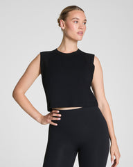 SPANX® Outpace Cropped Tank Very Black