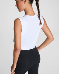 SPANX® Outpace Cropped Tank Vivid White