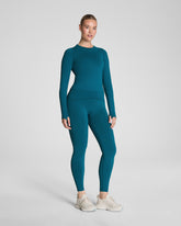 SPANXshape™ Booty Boost® Full-Length Leggings with SecretSweat Tech Light Emerald Bay