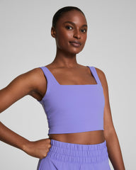 SPANX® Get Moving Cropped Square Neck Shelf Tank Amethyst
