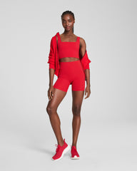 SPANX® Get Moving Cropped Square Neck Shelf Tank Spanx Red