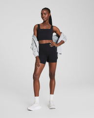SPANX® Get Moving Cropped Square Neck Shelf Tank Very Black