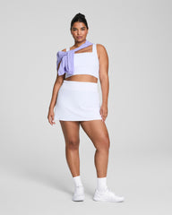 SPANX® Get Moving Cropped Square Neck Shelf Tank Vivid White