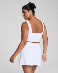 SPANX® Get Moving Cropped Square Neck Shelf Tank Vivid White