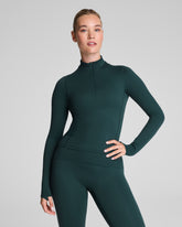 SPANX® Get Moving Brushed Contour Half Zip Meridian