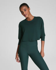 SPANX® Outpace Cropped Long Sleeve Top Meridian