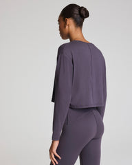SPANX® Outpace Cropped Long Sleeve Top Storm