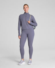 SPANX® Get Moving Brushed Full Zip Jacket Pewter
