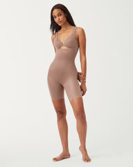 SPANXshape™ Invisible Open-Bust Mid-Thigh Bodysuit Cafe Au Lait