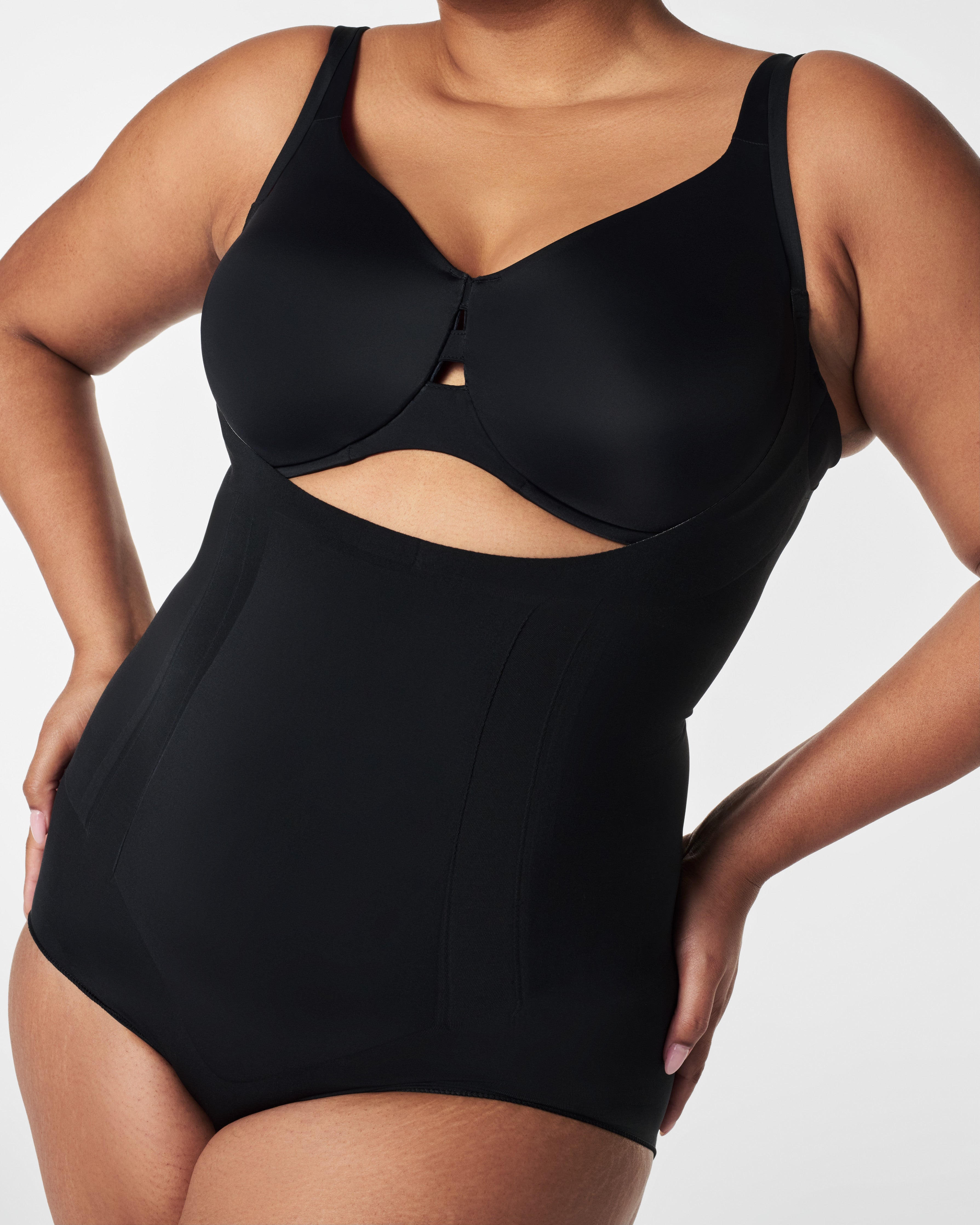 SPANXsculpt™ OnCore Open-Bust Brief Bodysuit  Very Black