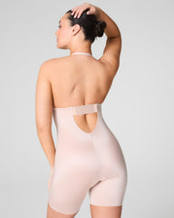 SPANXshape™ Suit Your Fancy Plunge Low-Back Mid-Thigh Bodysuit  Champagne Beige