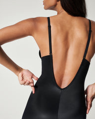 SPANXshape™ Suit Your Fancy Plunge Low-Back Mid-Thigh Bodysuit  Very Black