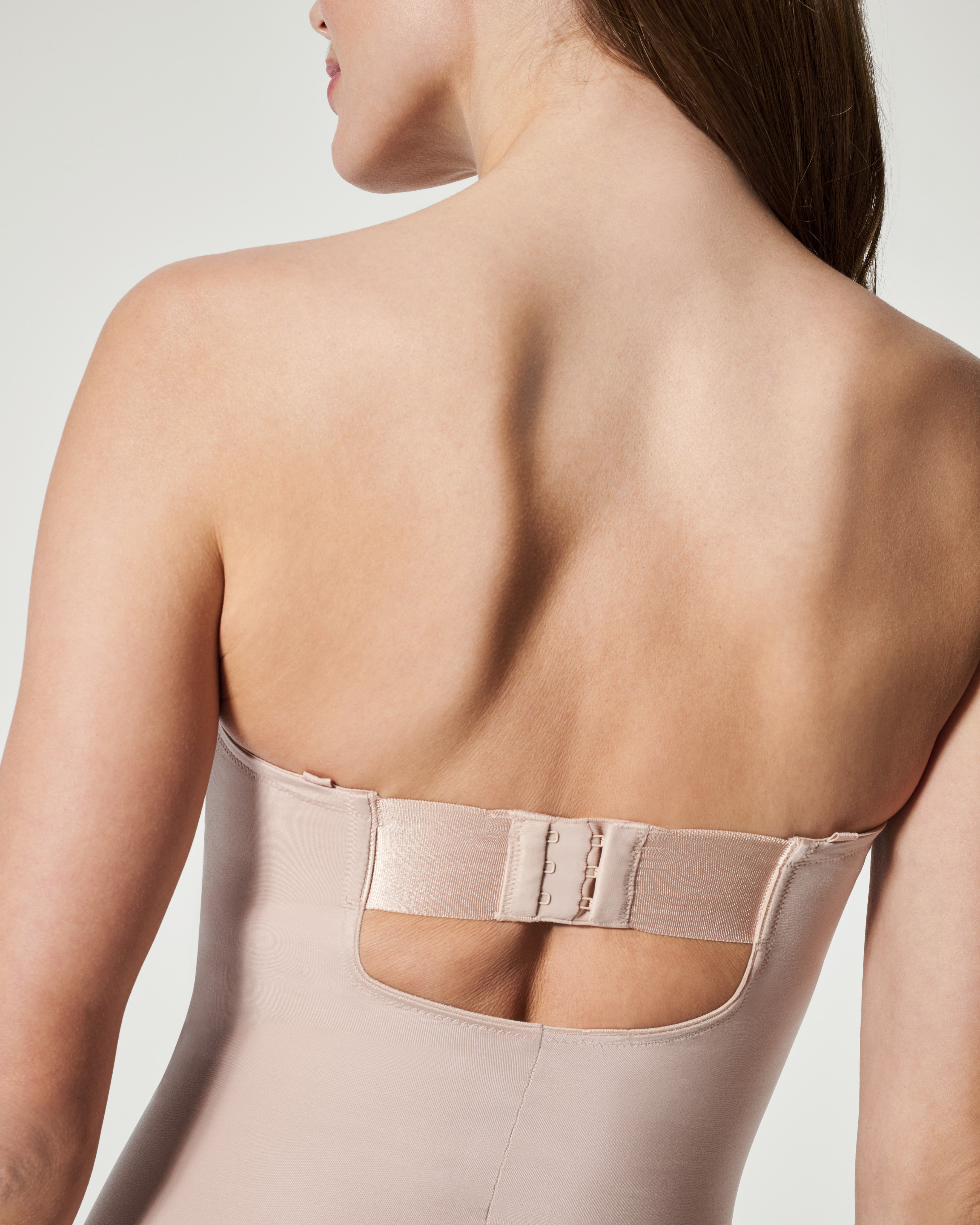 SPANXshape™ Suit Your Fancy Strapless Cupped Brief Bodysuit  Champagne Beige