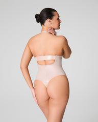 SPANXshape™ Suit Your Fancy Plunge Low-Back Thong Bodysuit  Champagne Beige