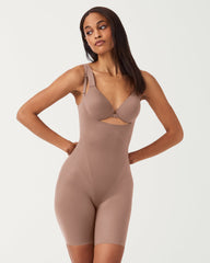 SPANXshape™ Invisible Open-Bust Mid-Thigh Bodysuit  Cafe Au Lait