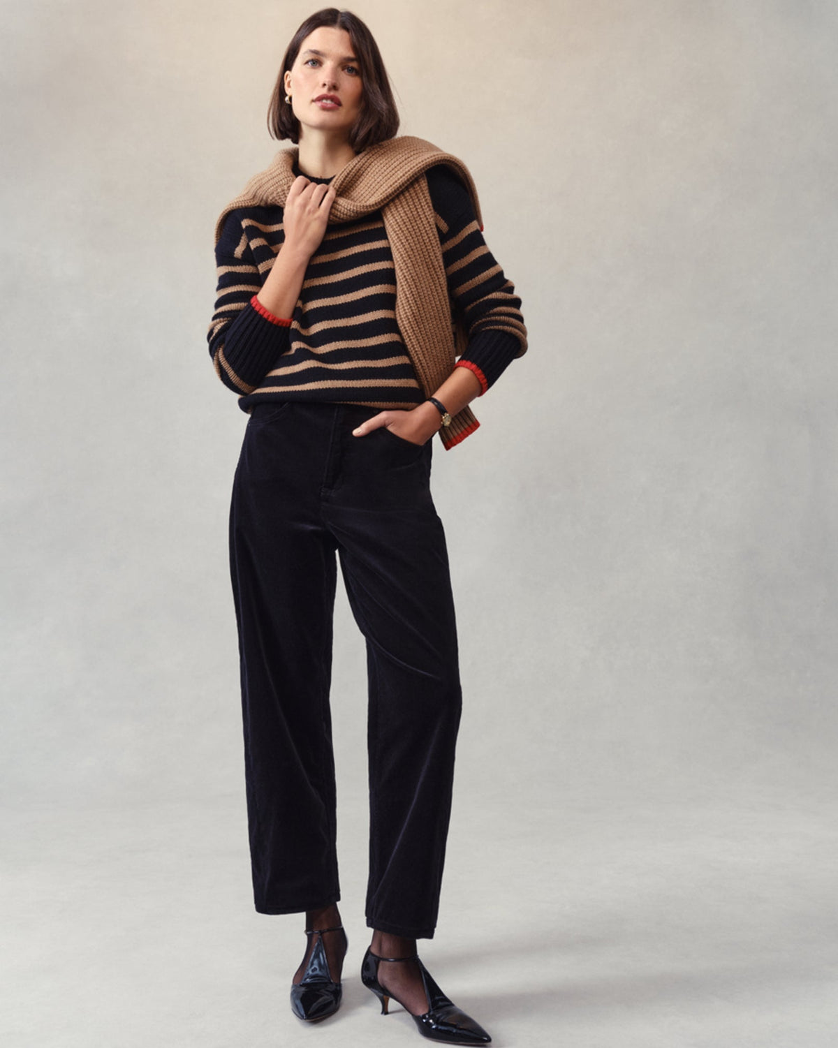 SPANXshape™ Authentic 360 Corduroy Barrel Leg  Classic Black