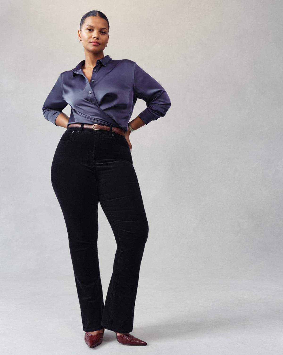 SPANXshape™ Authentic 360 Corduroy Micro Flare  Classic Black