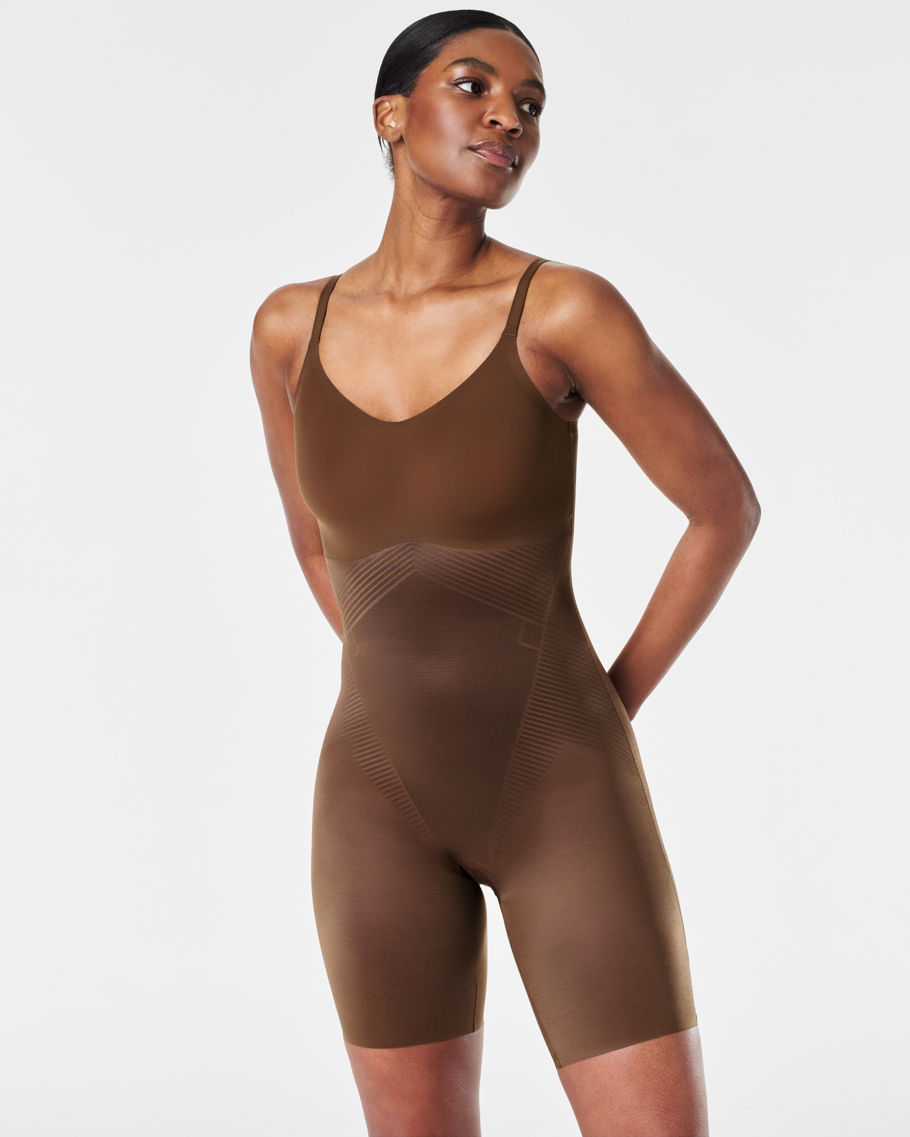 SPANXshape™ Invisible Mid-Thigh Bodysuit  Chestnut Brown