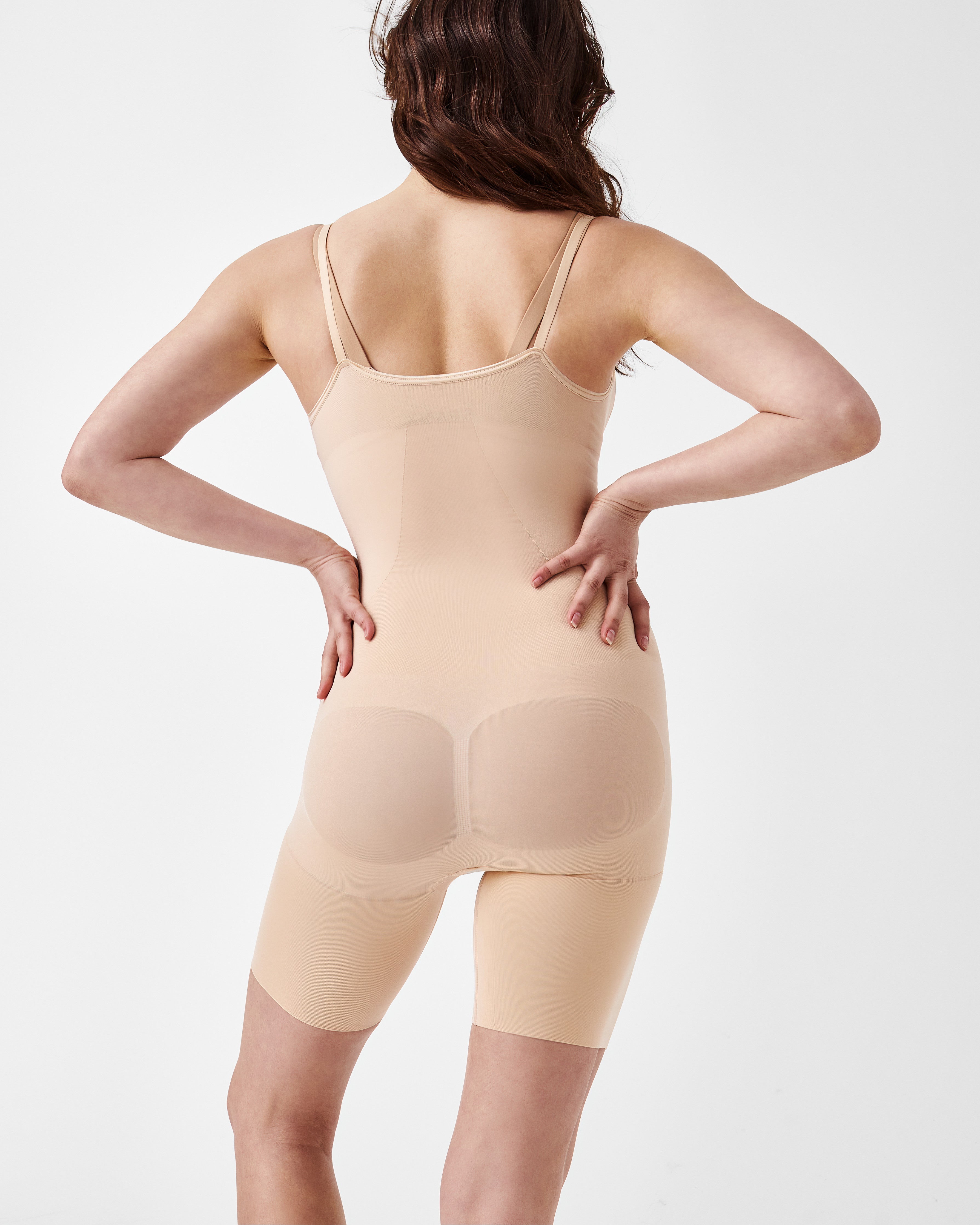 SPANXsculpt™ Seamless Power Open-Bust Mid-Thigh Bodysuit  Soft Nude