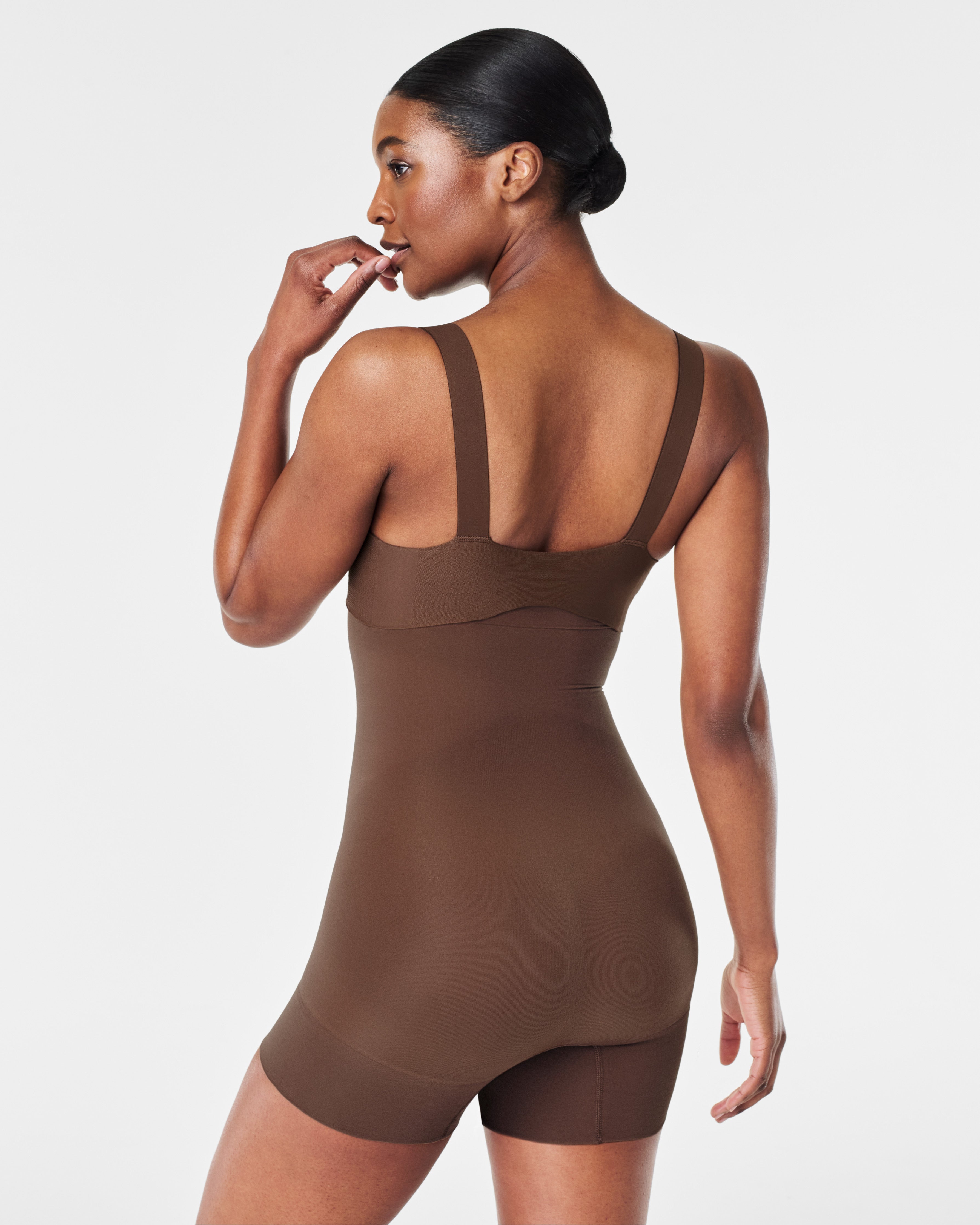SPANXsculpt™ Seamless Power High-Waisted Shorty  Chestnut Brown