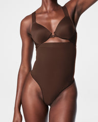 SPANXsculpt™ Seamless Power High-Waisted Thong  Chestnut Brown