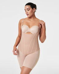 SPANXsupersculpt™ TotalContour Open-Bust Mid-Thigh Bodysuit  Natural Bronze