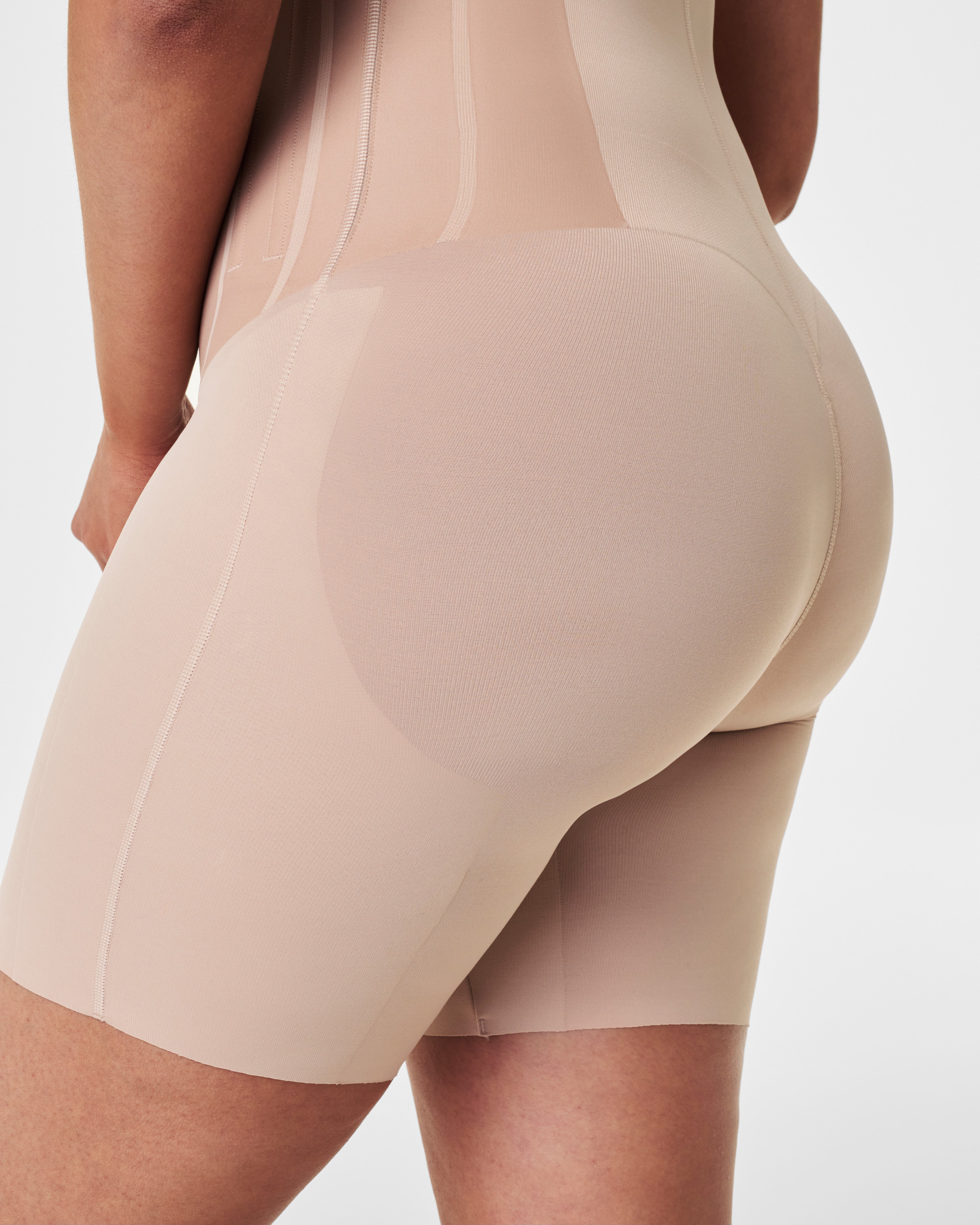SPANXsupersculpt™ TotalContour Open-Bust Mid-Thigh Bodysuit  Natural Bronze