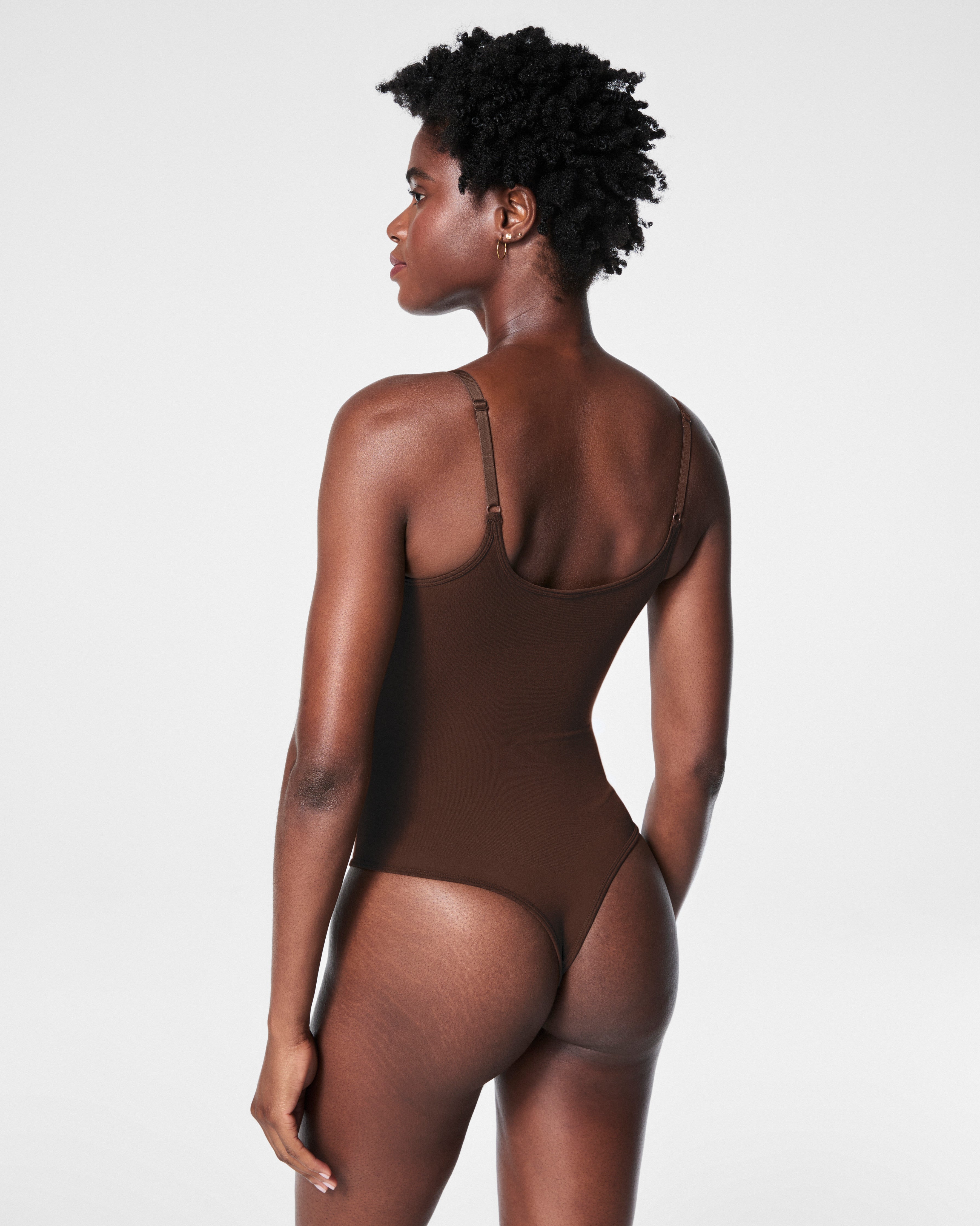SPANXsculpt™ Seamless Power Thong Bodysuit  Chestnut Brown