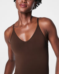 SPANXsculpt™ Seamless Power Thong Bodysuit  Chestnut Brown