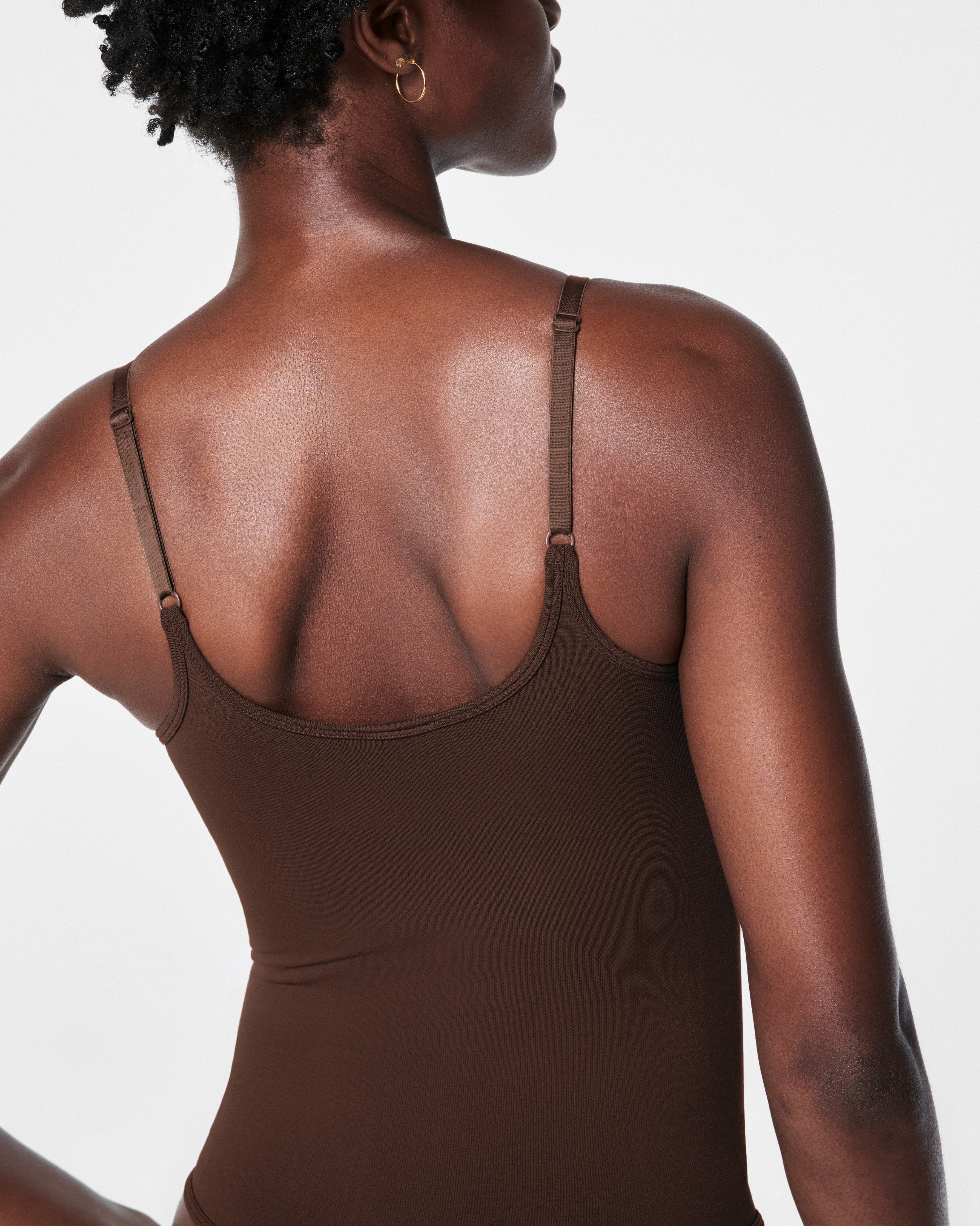 SPANXsculpt™ Seamless Power Thong Bodysuit  Chestnut Brown