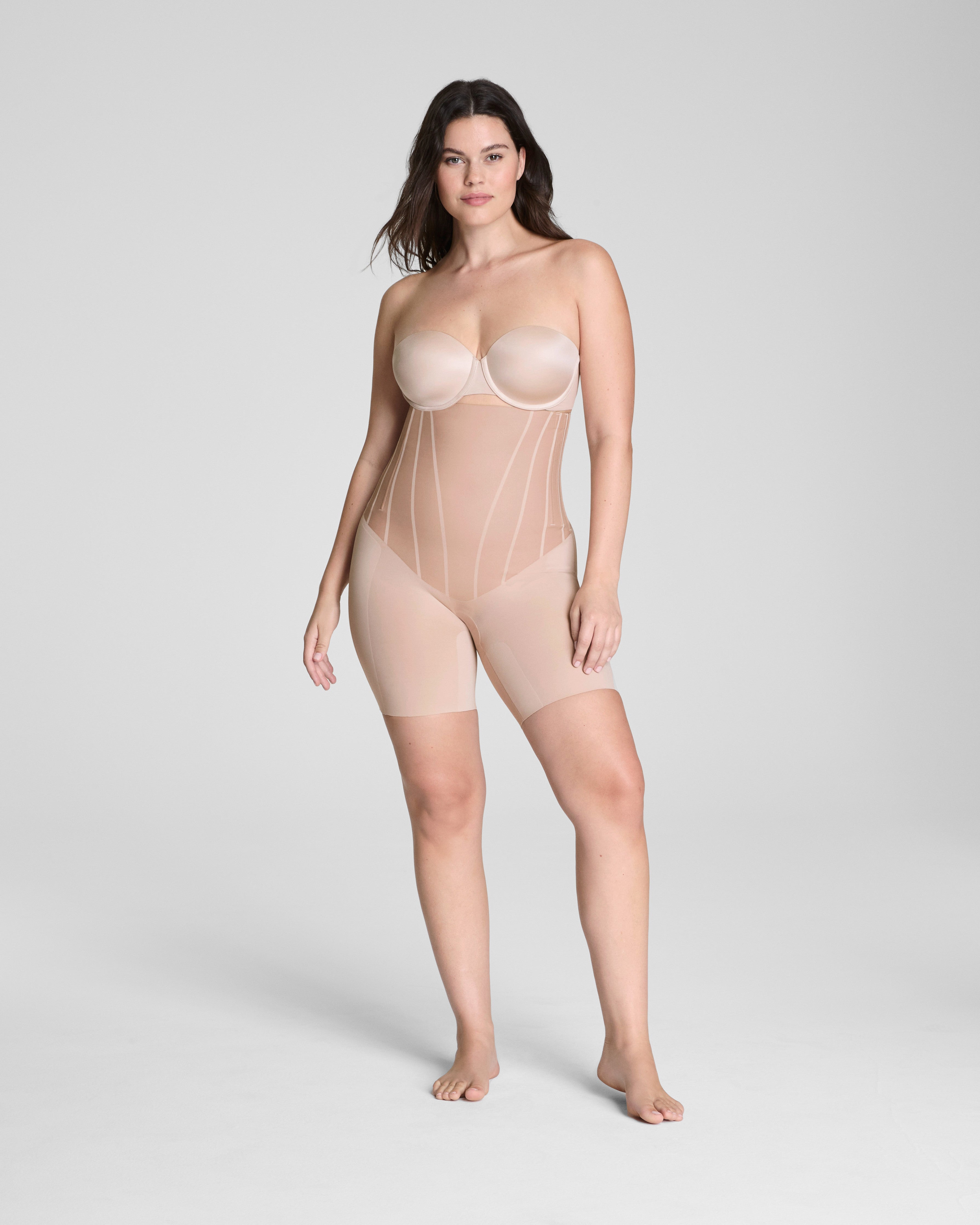 SPANXsupersculpt™ TotalContour High-Waisted Mid-Thigh Short  Natural Bronze