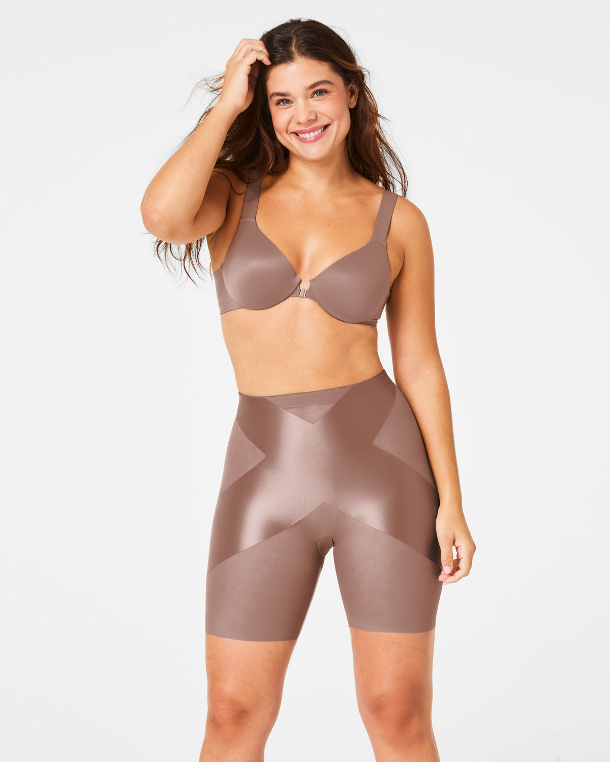 SPANXshape™ Satin-X™ Mid-Thigh Short  Cafe Au Lait