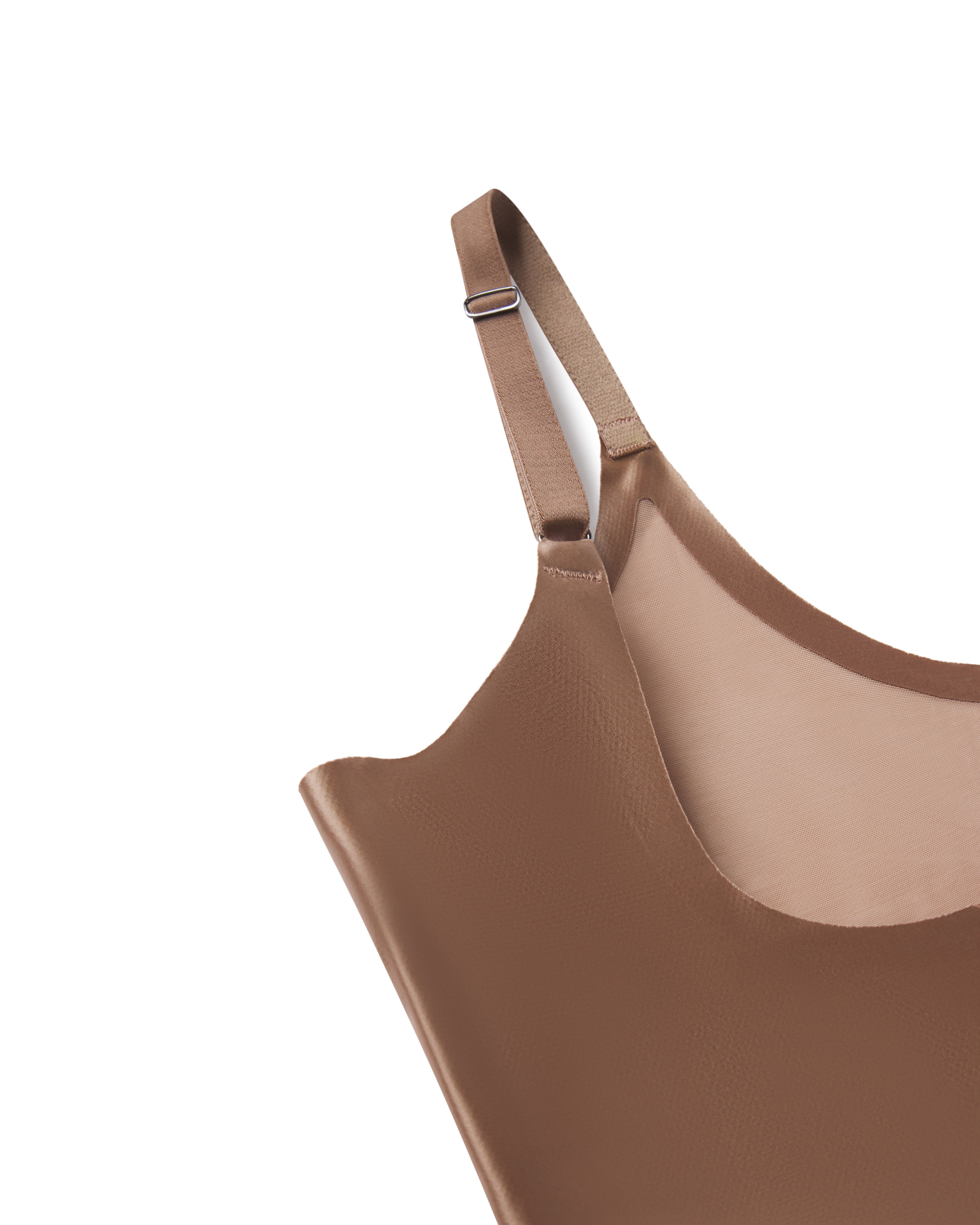 SPANXshape™ Satin-X™ Open-Bust Mid-Thigh Bodysuit  Cafe Au Lait