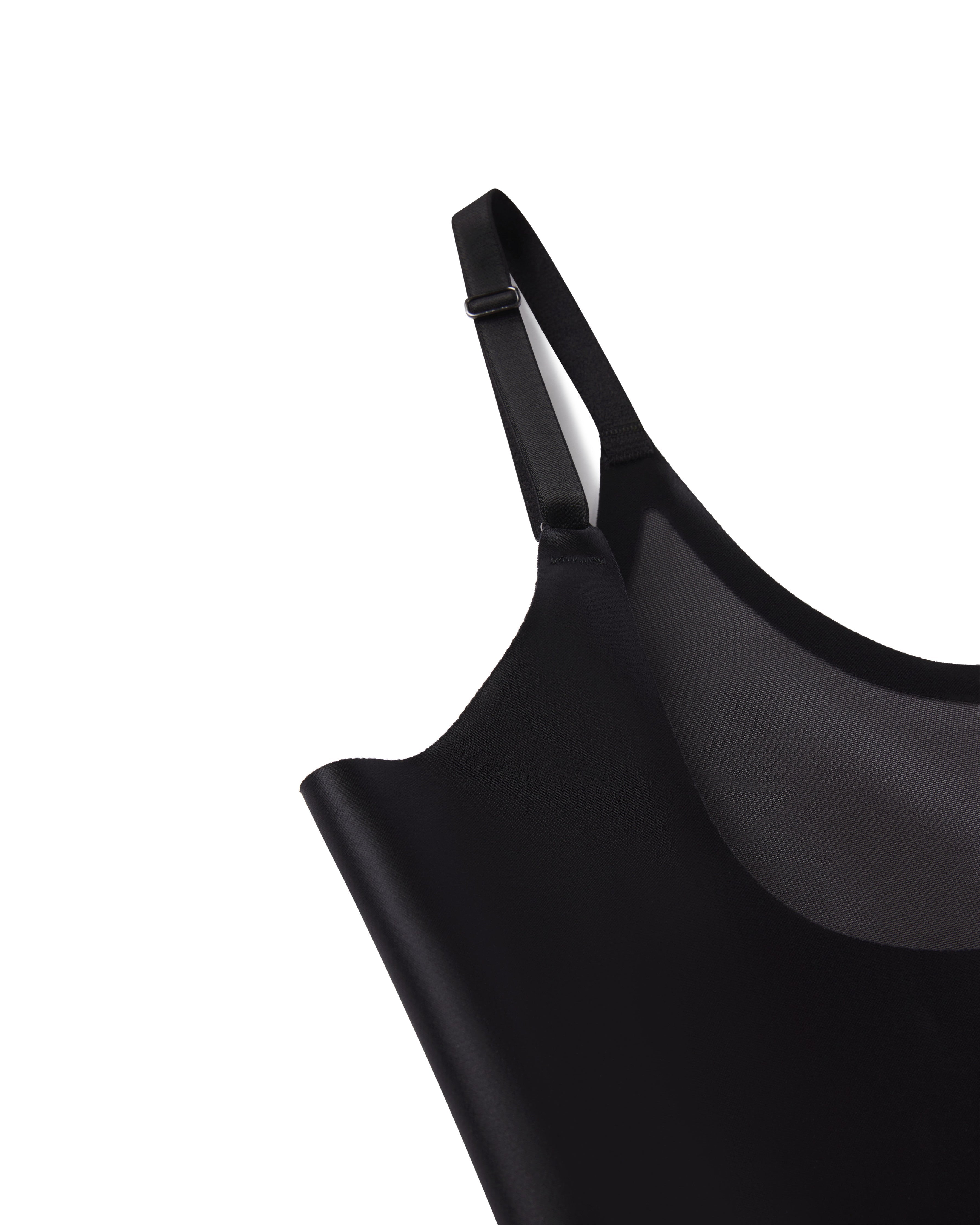 SPANXshape™ Satin-X™ Open-Bust Mid-Thigh Bodysuit  Very Black
