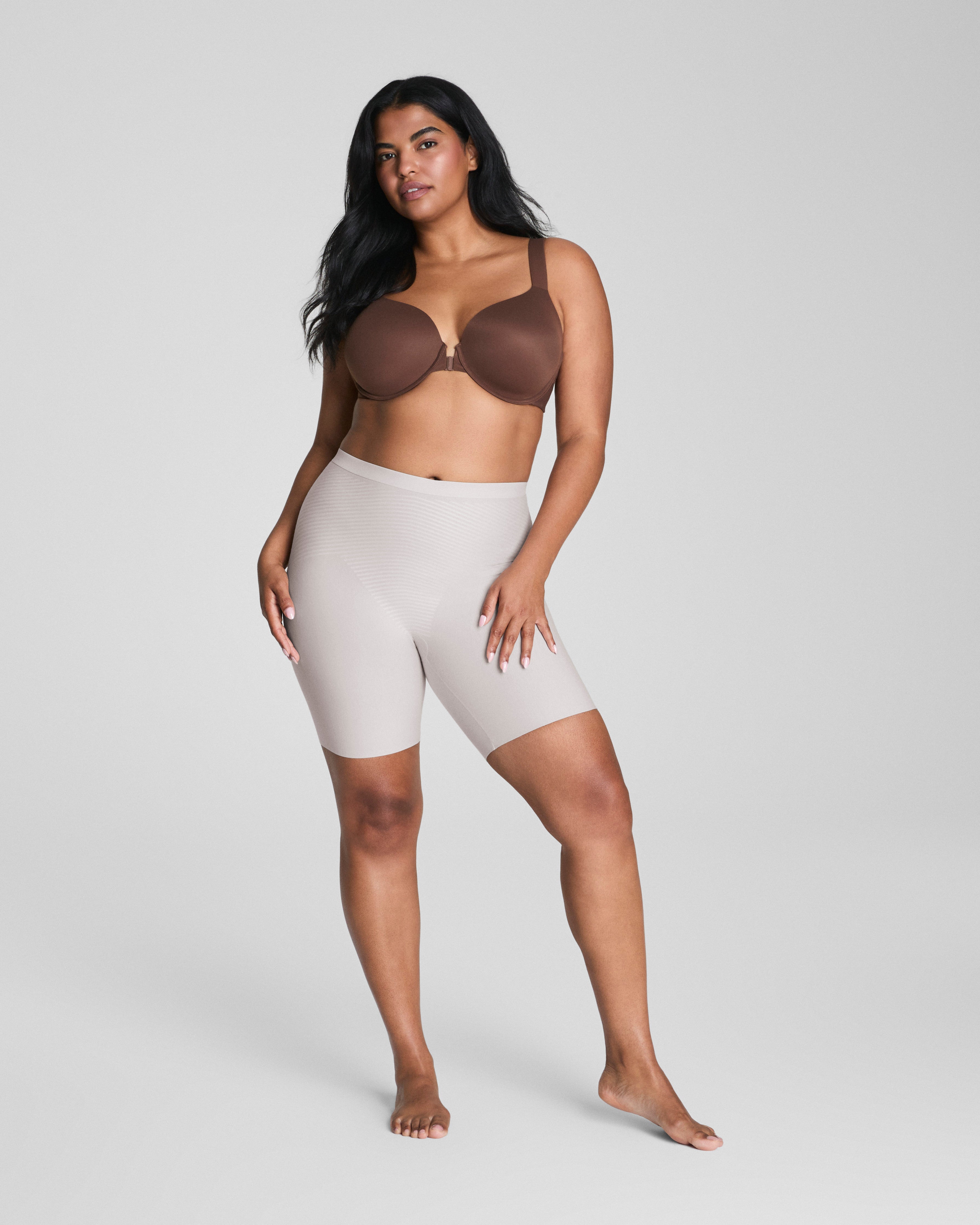 SPANXshape™ Invisible Supima® Cotton Mid-Thigh Short  French Grey