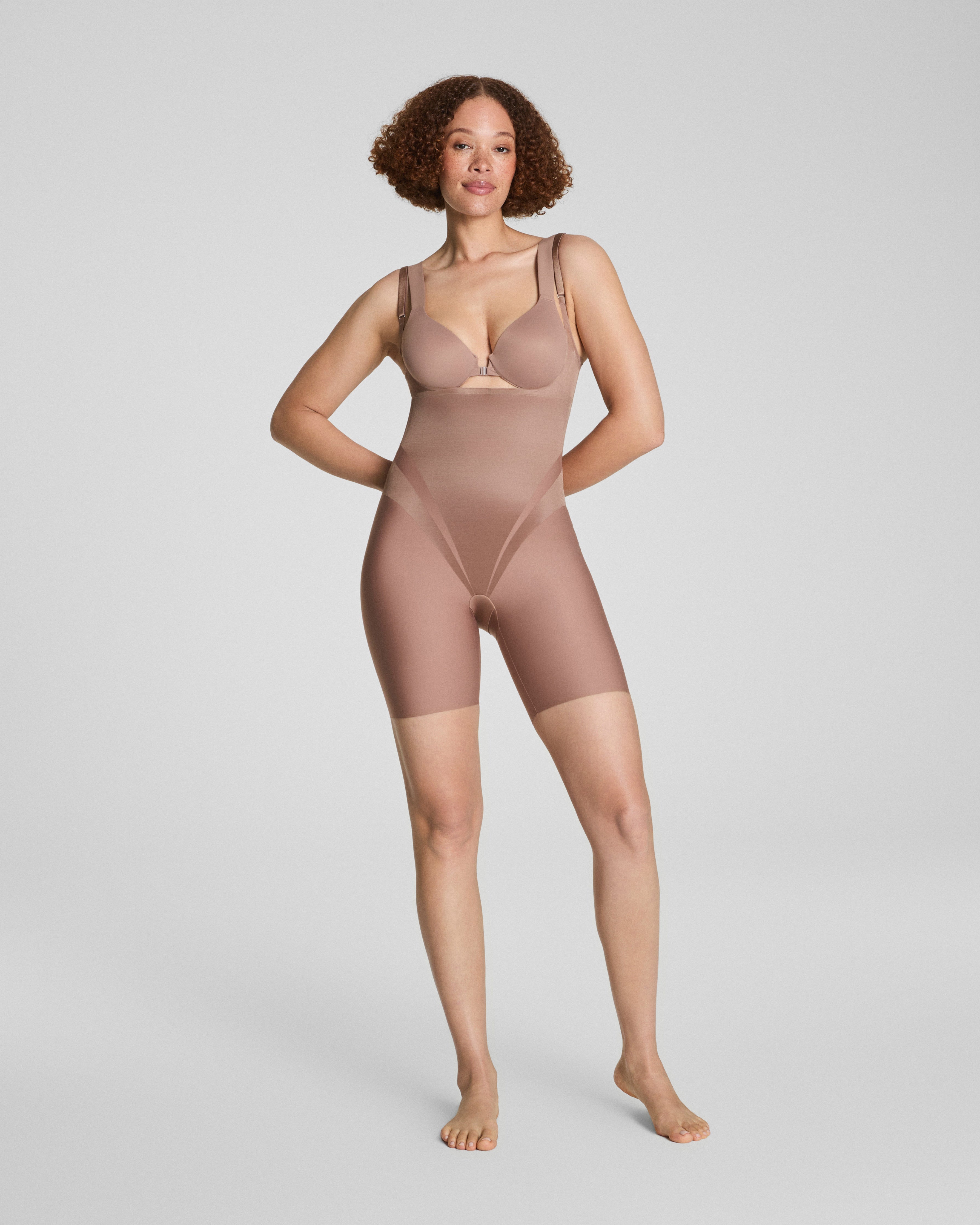 SPANXsupersculpt™ Transform Open-Bust Mid-Thigh Bodysuit  Cafe Au Lait